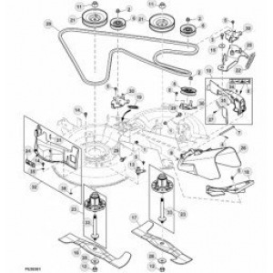 NÓŻ DO TRAKTORKA JOHN DEERE X146 (GX24567) ORYGINAŁ
