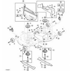 NOŻE DO TRAKTORKA JOHN DEERE X155 X130 X166  GX23228