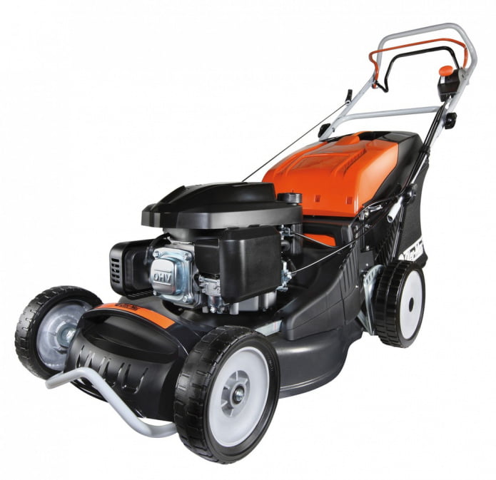 Oleo-Mac MAX 53 TK ALLROAD - Prosta, manualna regulacja wysokości cięcia w 5 pozycjach (od 30 do 70 mm).