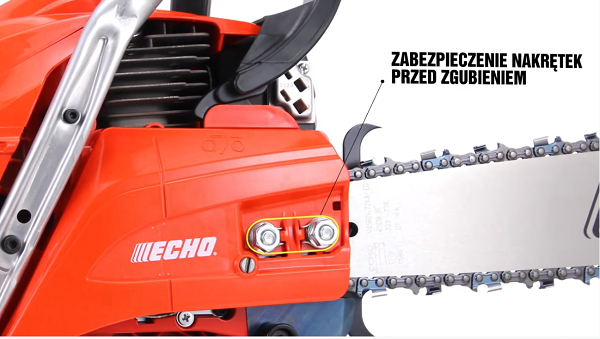 Echo CS-501 SX - Zabezpieczenie nakrętek przed zgubieniem