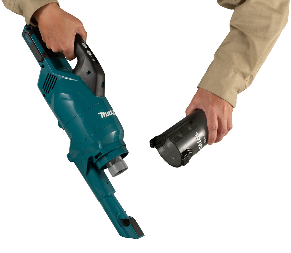 Makita CL003GZ04 - Przeprojektowana ssawka do podłóg zapewnia płynniejszą pracę oraz redukcję hałasu generowanego przez powietrze przepływające przez ssawkę,