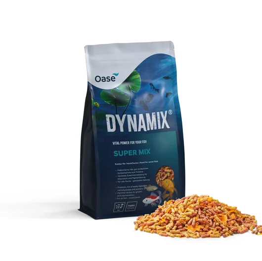 Oase Dynamix Super Mix 1 L - Pełna mieszanka pokarmu dla różnych gatunków ryb o różnej wielkości