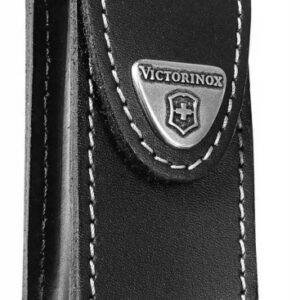 Czarne skórzane etui na pasek z zapięciem na haczyk i szlufkę 4.0520.3