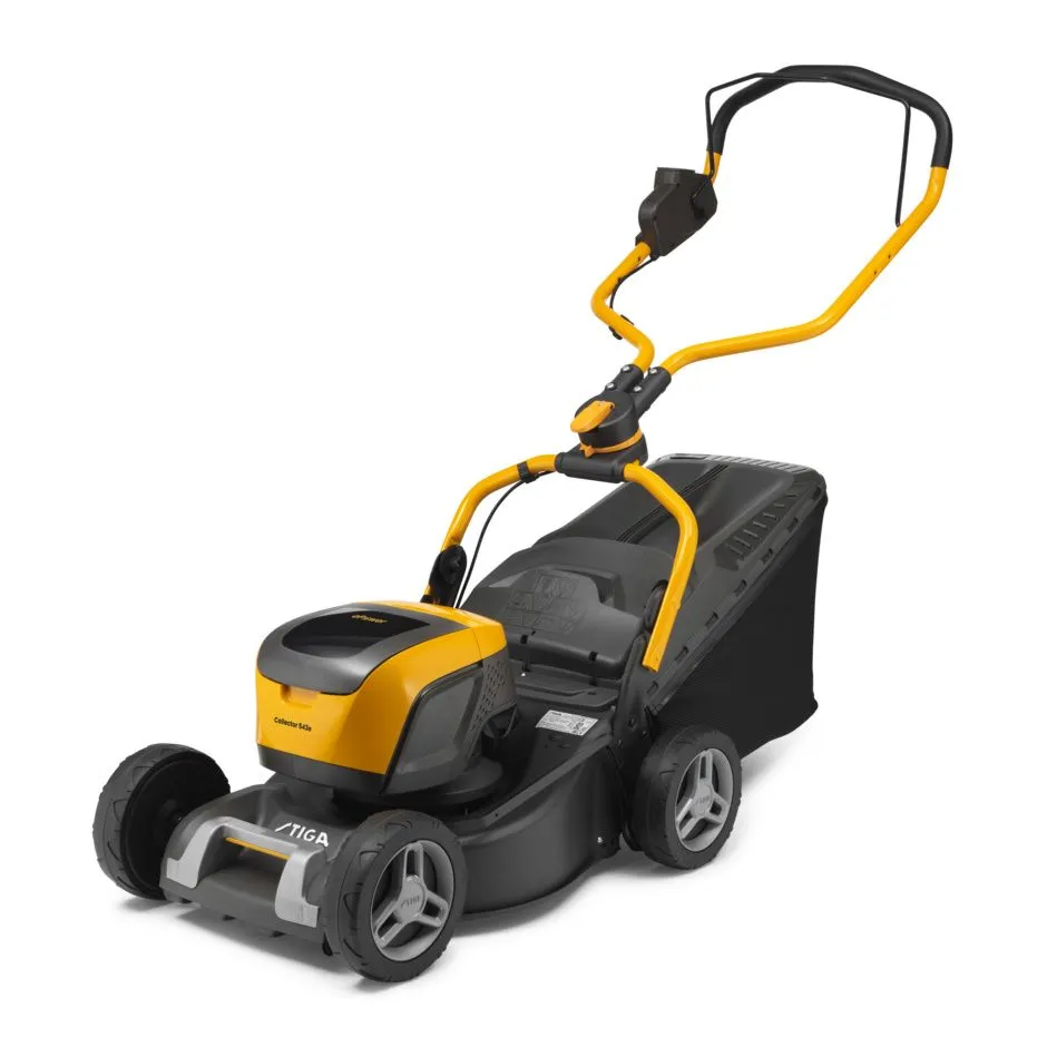 Stiga Collector 543e - Ekologiczny, cichy i bezemisyjny silnik indukcyjny zasilany pojedynczym akumulatorem o pojemności 4 Ah.