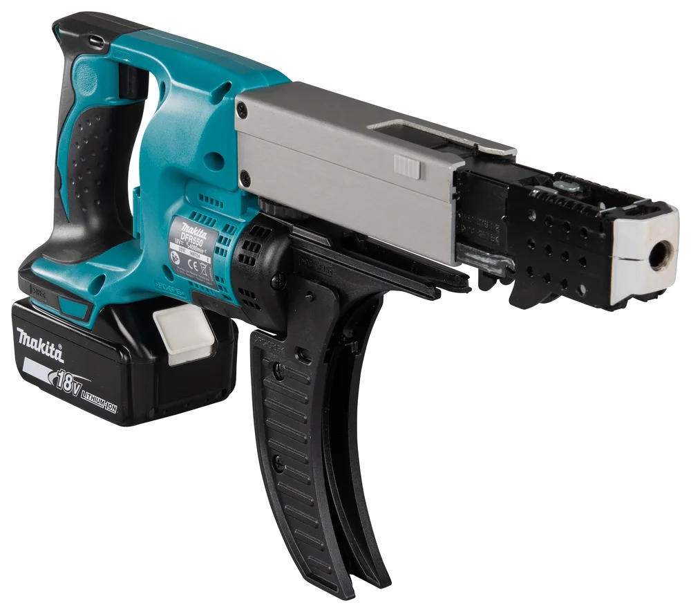 Makita DFR550Z - Szybkie wkręcanie dzięki systemowi automatycznego posuwu.