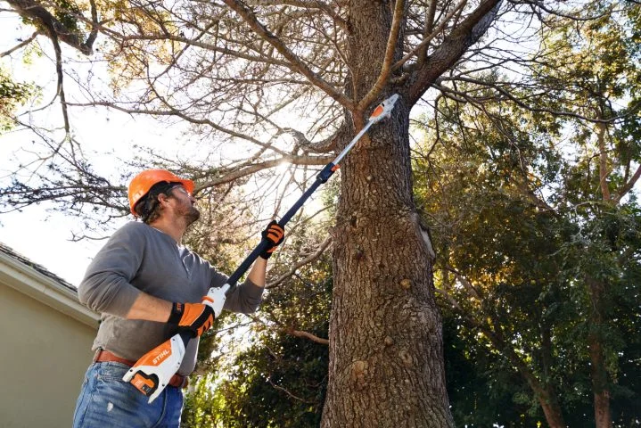 Stihl HTA 50 - Piła łańcuchowa PM3 1/4" i boczny napinacz piły łańcuchowej.