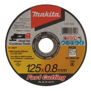 Makita E-10877 - Extra cienka tarcza tnąca 125 x 0,8 x 22,23 mm, Z60U