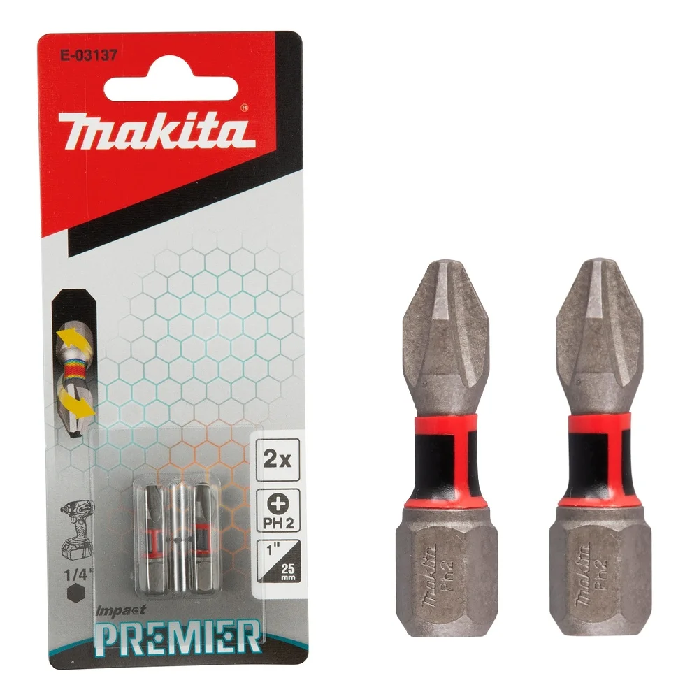 Makita E-03137 - Bity Impact Premier, PH2, 25 mm