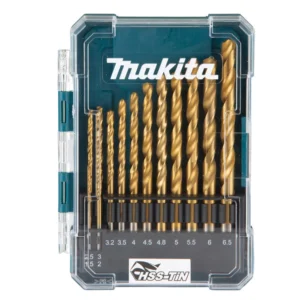 Makita D-72855 - Zestaw wierteł do metalu HSS-TiN, 1,5 - 6,5 mm, 13 szt.