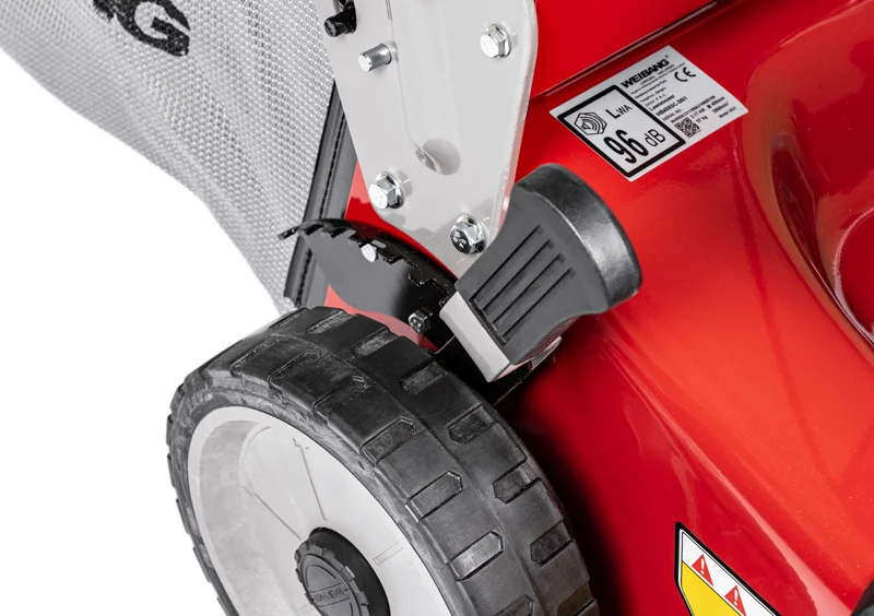 Weibang WB455SC - Centralna regulacja wysokości koszenia w zakresie 20–70 mm (8 poziomów)