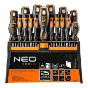 NEO TOOLS 04-210 Zestaw wkrętaków i końcówek, 37 szt.
