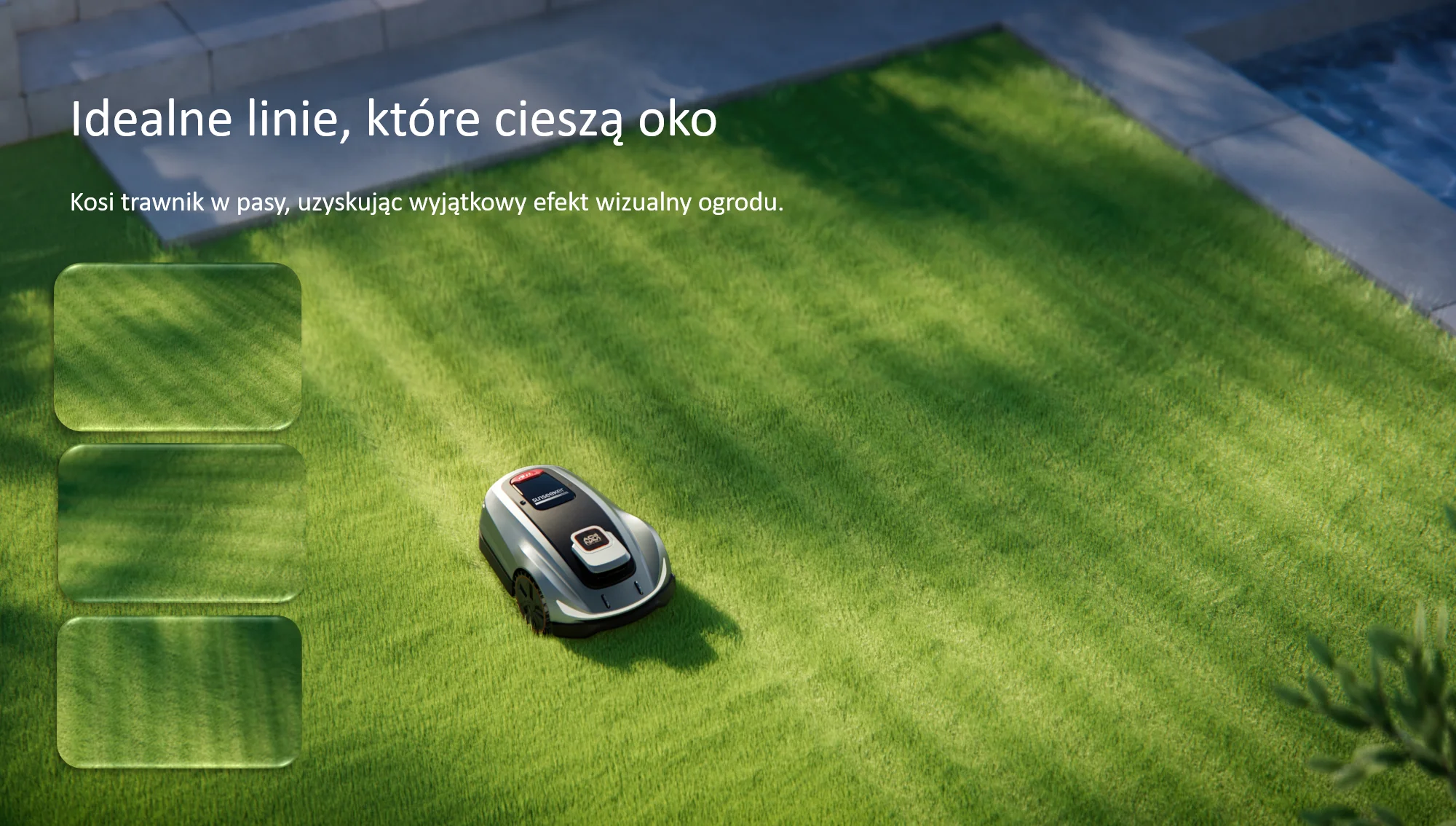 Cedrus by Sunseeker X3 – Robot kosi trawnik w pasy nadając mu wyjątkowy efekt wizualny
