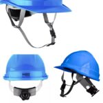 NEO Hełm przemysłowy z paskiem podbrótkowym, NIEBIESKI