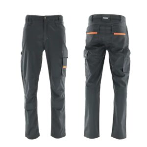 SARA Spodnie do pasa ACTIFLEX (Grafitowy + Pomarańczowy odblaskowy)