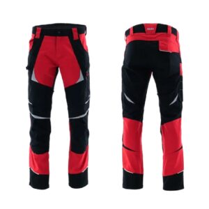 SARA Spodnie do pasa COTTONFLEX (Czarny + Ciemnoczerwony)