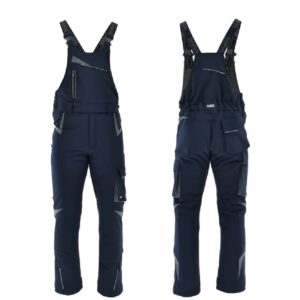 SARA Spodnie ogrodniczki ocieplane COMFORT WINTER (Granatowy + Szary)