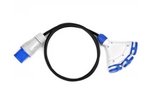 Adapter rozgałęźnik CAMPING 16A 3P 3x 230V EXTREM 3X2,5 HO5RR‑F 1,5m IP44 PS‑CMP3M/44/1,5M/3X2,5/H05RR‑F